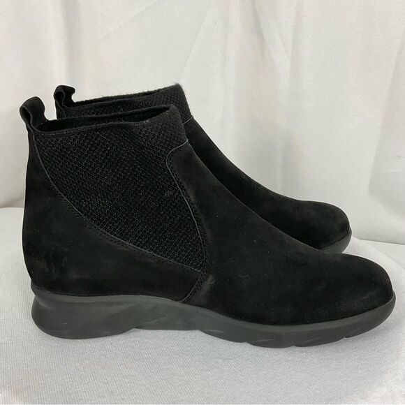 Mephisto Cyrene Black Boots Nubuck Leather Slip-On Sz 8 NEW Comfort - Picture 7 of 11